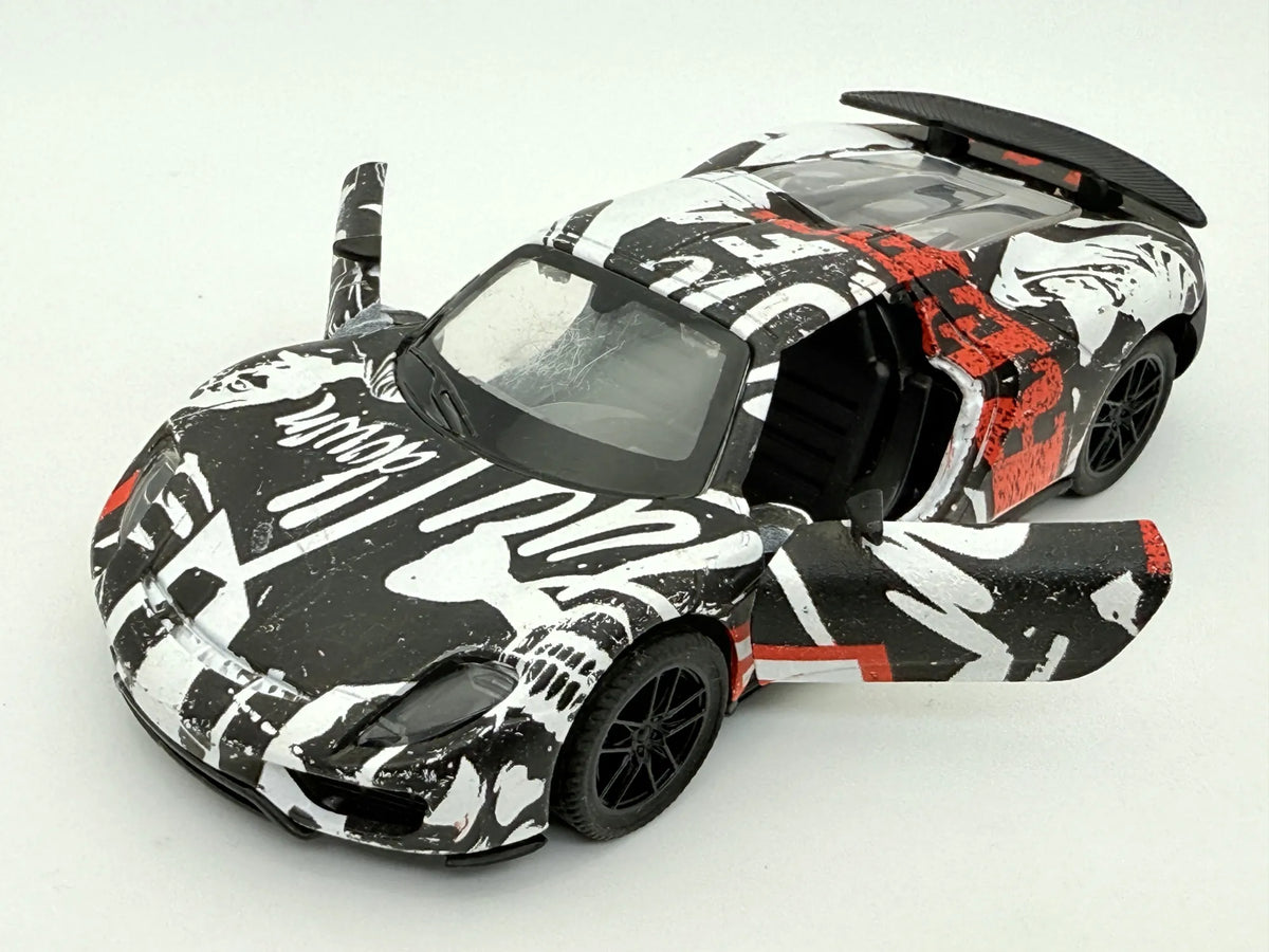 Jak Porsche 918 Spyder, Die cast Resoraki, Czarny, 1:32, Resoraki – zdjęcie 8