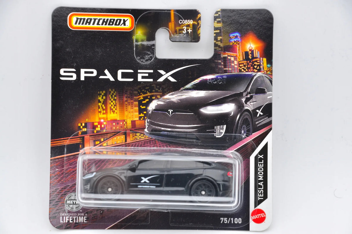 TESLA MODEL X Matchbox 2024 Czarny 1:64 SpaceX – zdjęcie 9