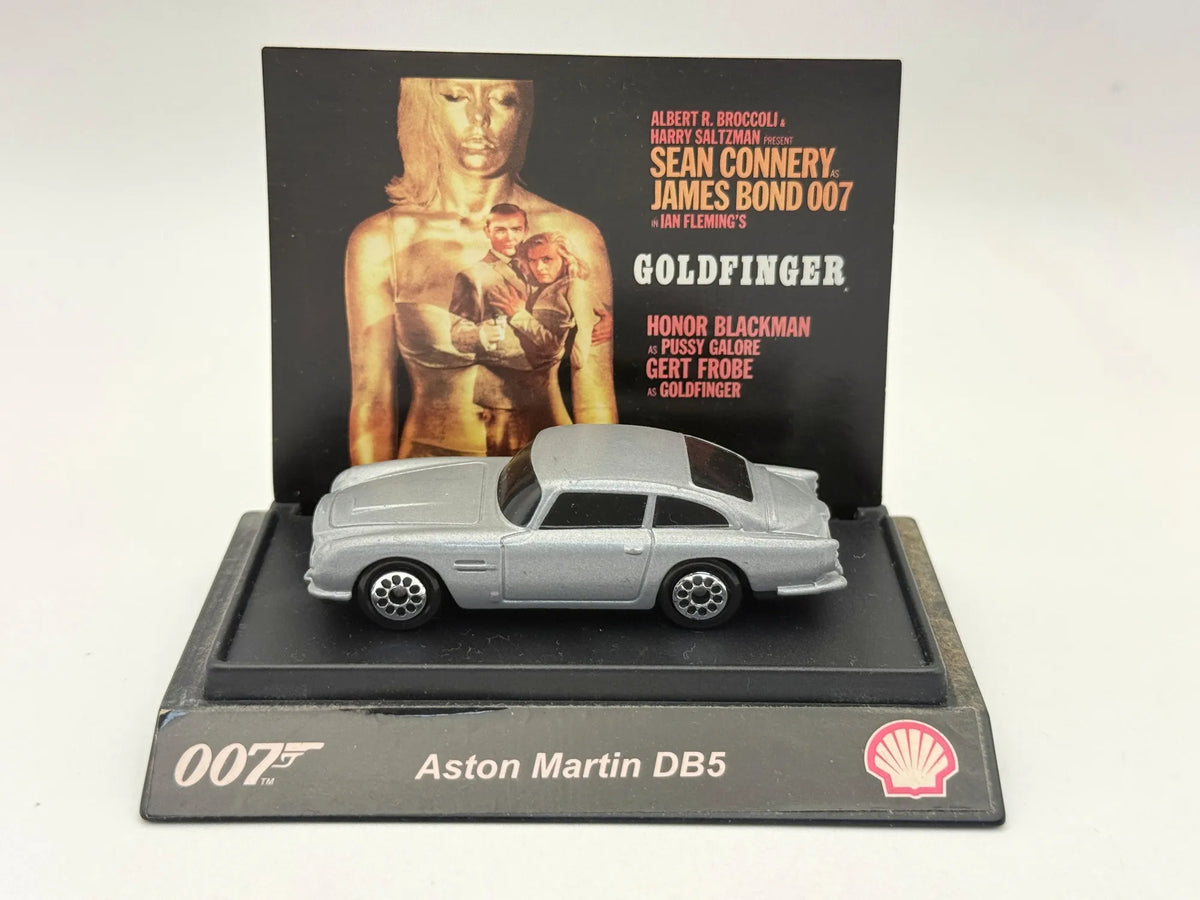 ASTON MARTIN DB5, JAMES BOND GOLDFINGER, Shell V-Power, Srebrny, 1:64 – zdjęcie 9