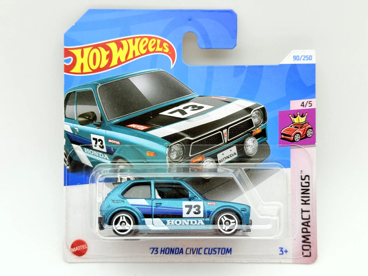 '73 Honda Civic Custom, Hot Wheels 2024 Die cast HTD62 Resoraki Turkus 1:64 – zdjęcie 6
