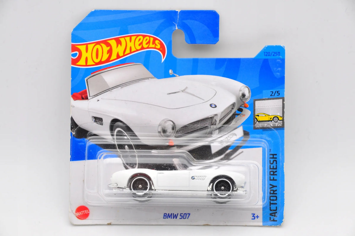 BMW 507, Hot Wheels, Resoraki, Die cast Hkg30-M521, Biały, 1:64 – zdjęcie 9