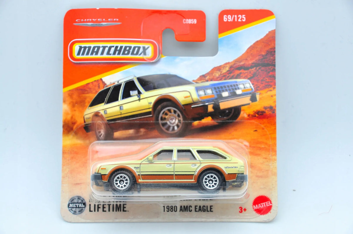1980 AMC EAGLE Matchbox 2024 Żółty 1:64 – zdjęcie 9