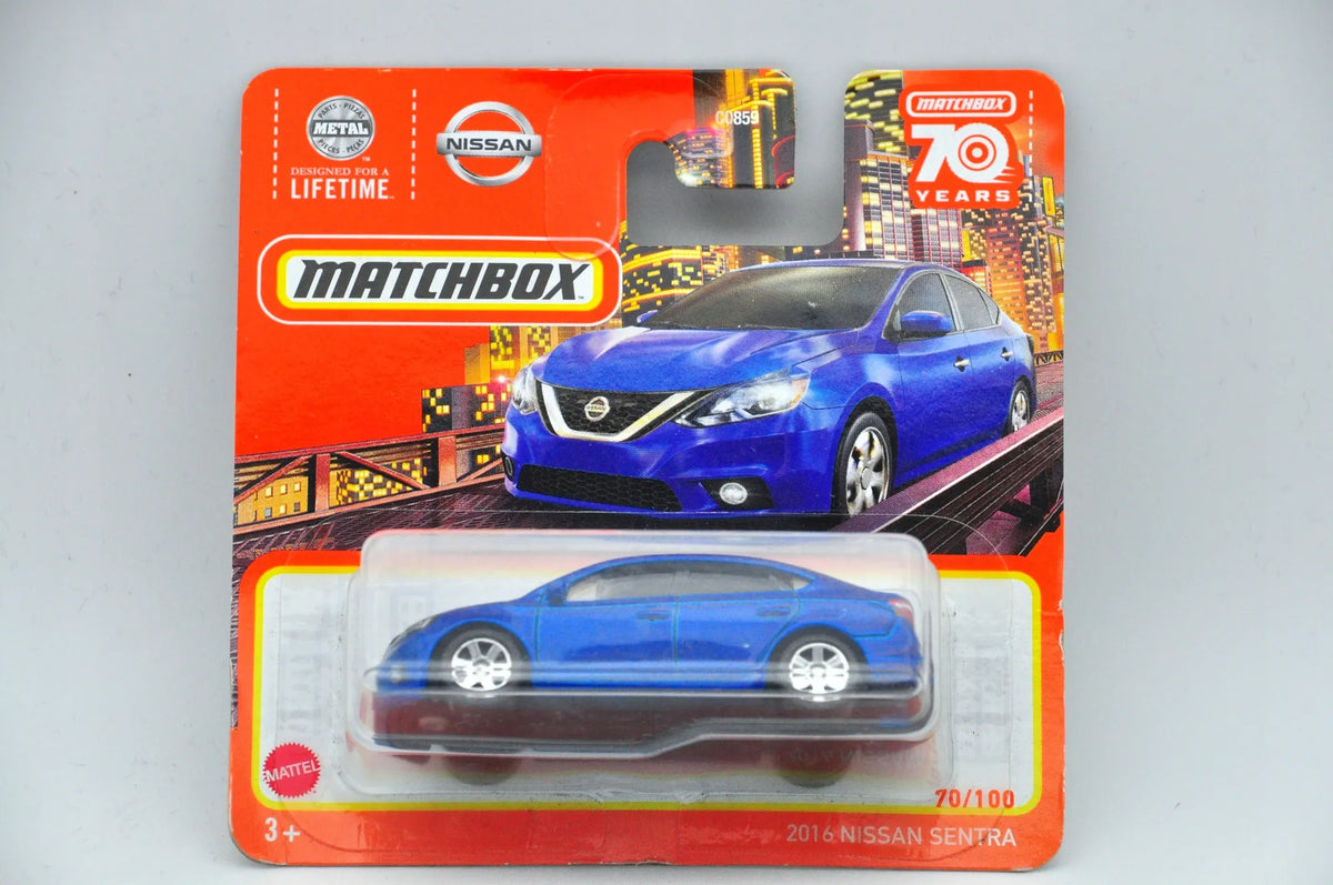 2016 Nissan Sentra Matchbox 2022 Niebieski 1:64 – zdjęcie 8