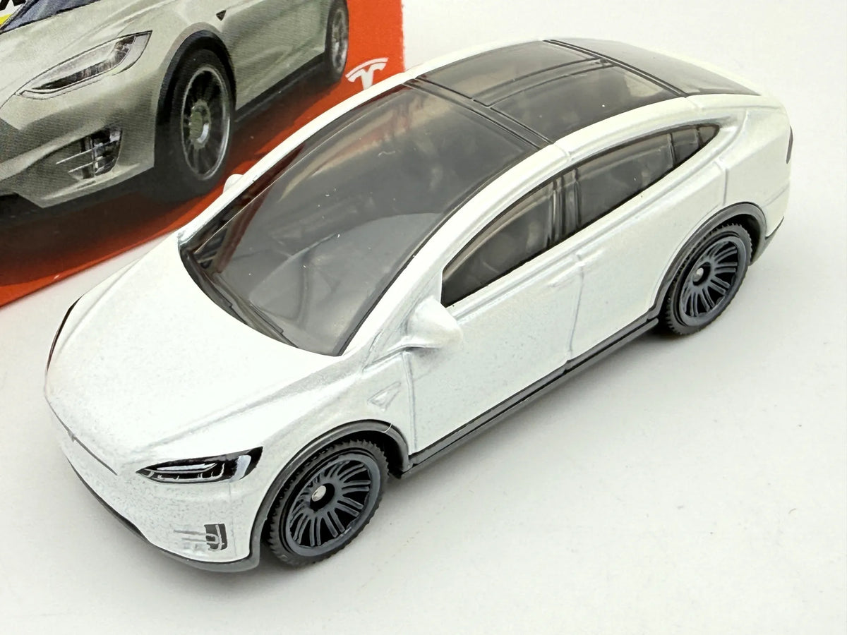 TESLA MODEL X, SUV, Matchbox 2022, Die cast HFT94, Biały, 1:64, Resoraki – zdjęcie 9