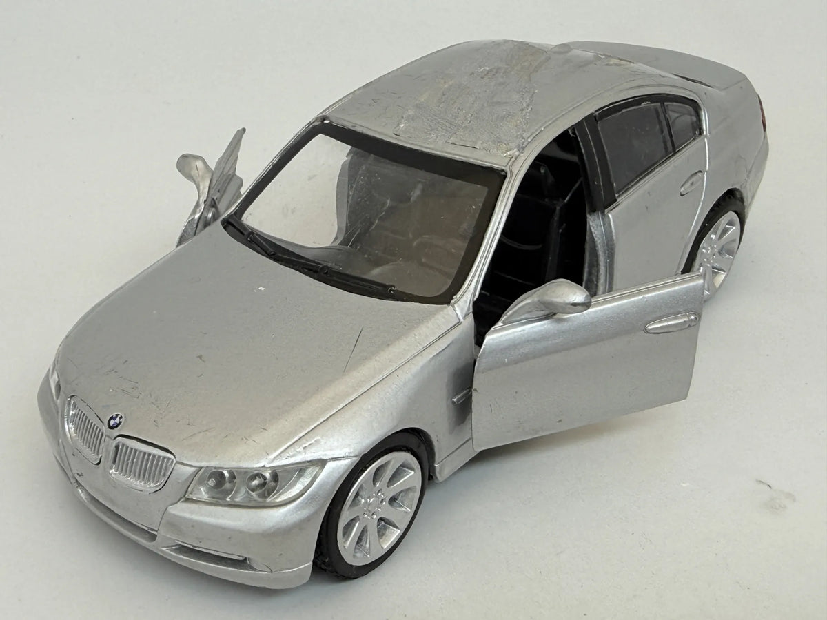 BMW 3SERIES, Unbranded, Die cast, Srebrny, 1:37, Resoraki – zdjęcie 9