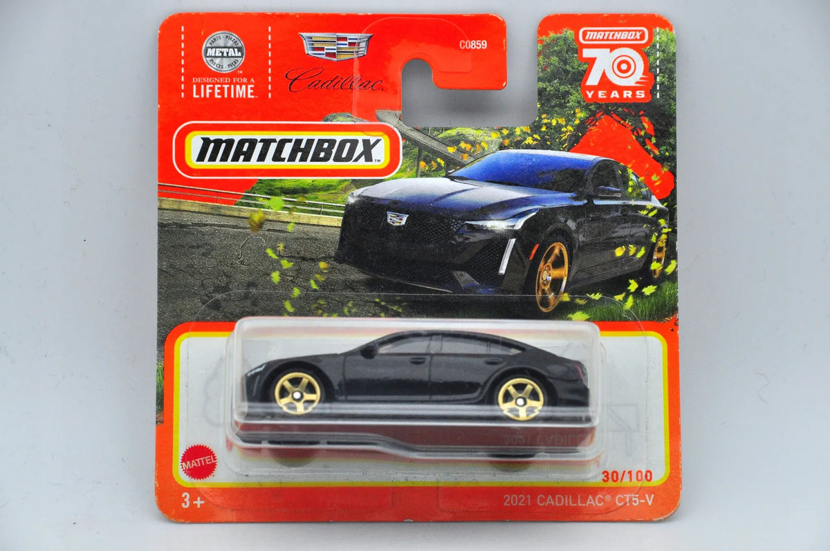 2021 CADILLAC CT5-V, Matchbox 2022, Die cast HLC81, Czarny, 1:64, Resoraki – zdjęcie 8