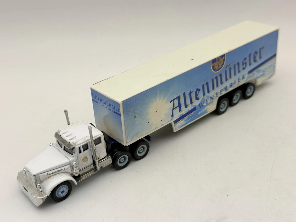 CIĘŻARÓWKA Z NACZEPĄ ALTENMÜNSTER WINTERBIER, Grell Die cast Biały Resoraki – zdjęcie 9