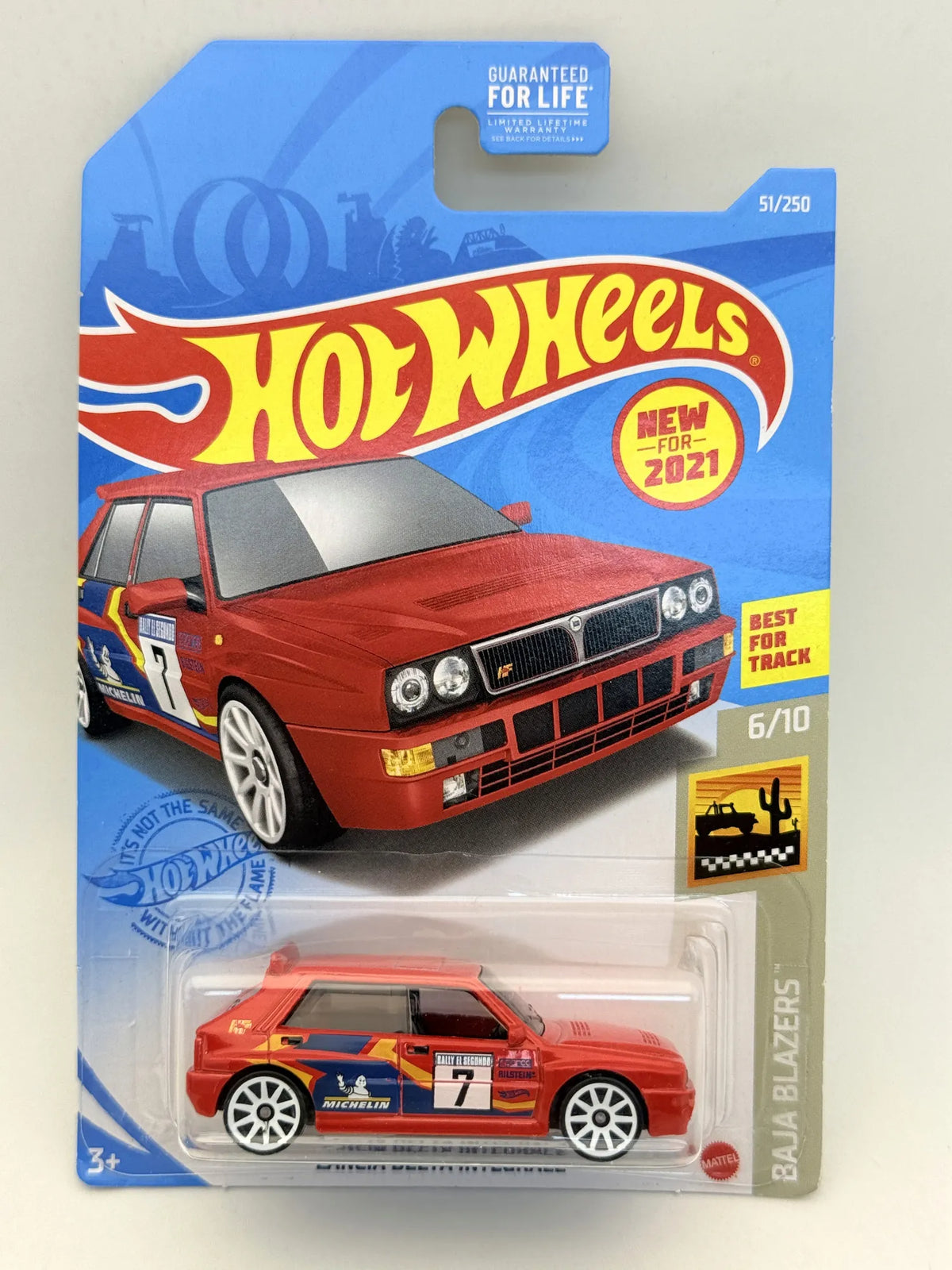 LANCIA DELTA INTEGRALE Baja Blazers Hot Wheels 2021 Czerwony 1:64 – zdjęcie 9