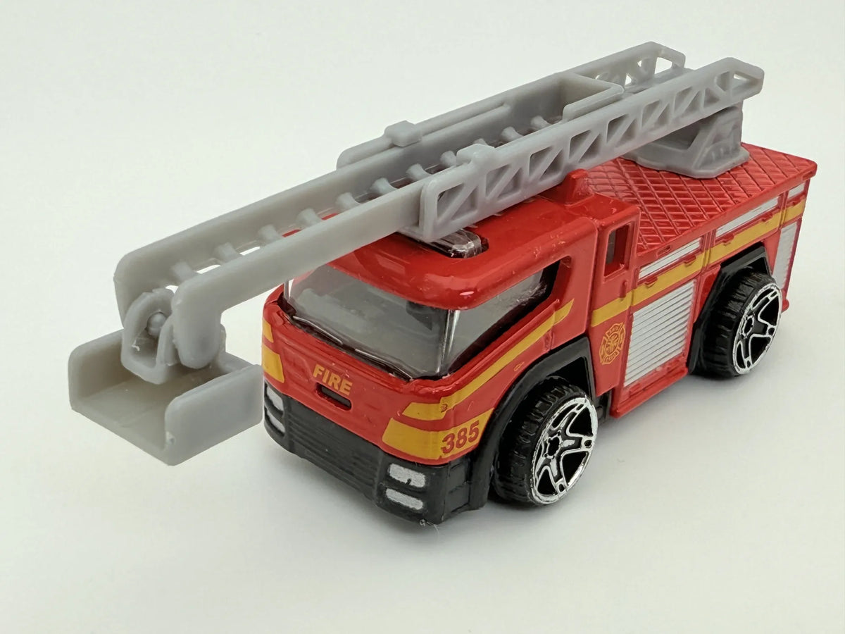 Wóz Strażacki, Ciężarówka 385, Teamsterz, Resoraki, Die cast 1:64, Czerwony – zdjęcie 6