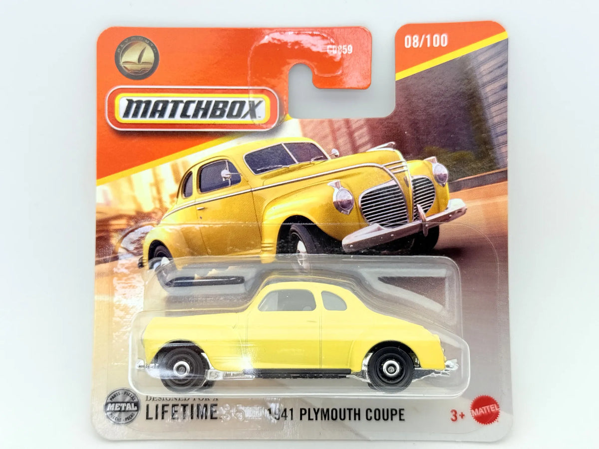 1941 PLYMOUTH COUPE Matchbox 2024 Żółty 1:64 Samochód Osobowy – zdjęcie 6