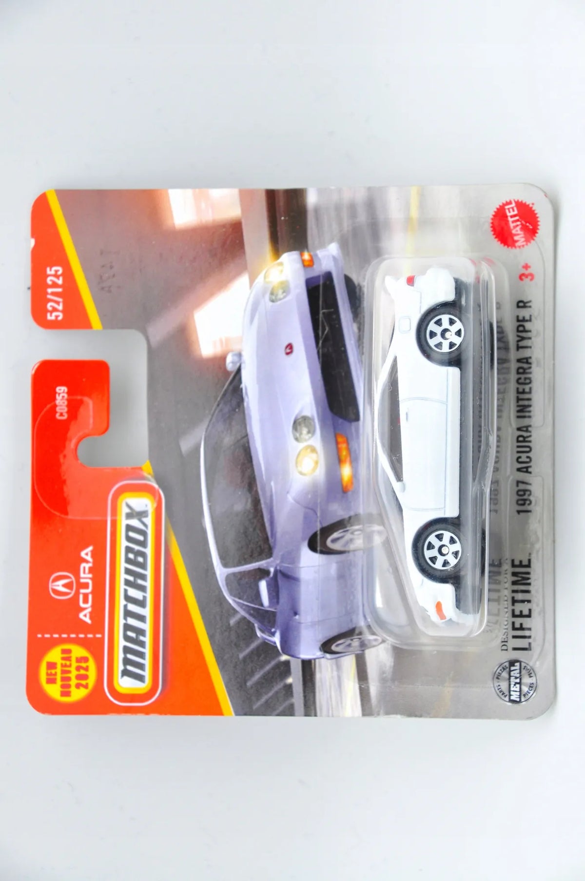 1997 Acura Integra Type R Matchbox 2024 Biały 1:64 – zdjęcie 9