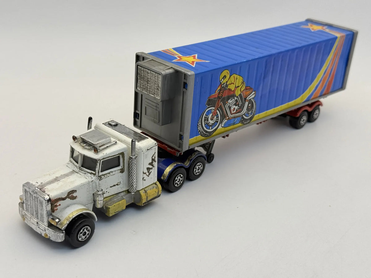 Peterbilt Truck Superfast Matchbox 1978 Niebieski 1:32 Made in England – zdjęcie 8