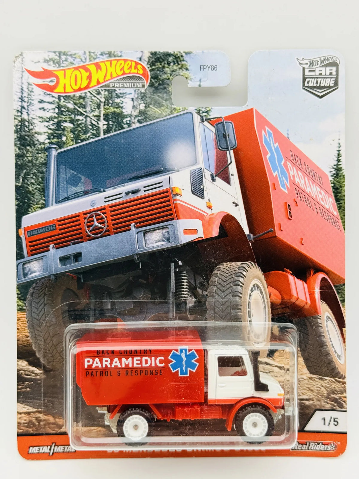 Mercedes-Benz Unimog U1300 Hot Wheels 2020 Car Culture Pogotowie ratunkowe – zdjęcie 9