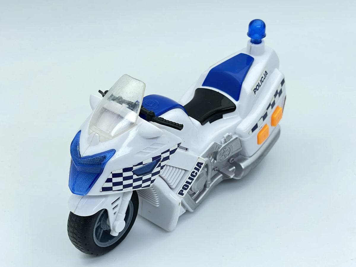 MOTOCYKL POLICYJNY, Policja, Teamsterz, Resoraki, Biało-Niebieska, 1:14 – zdjęcie 8