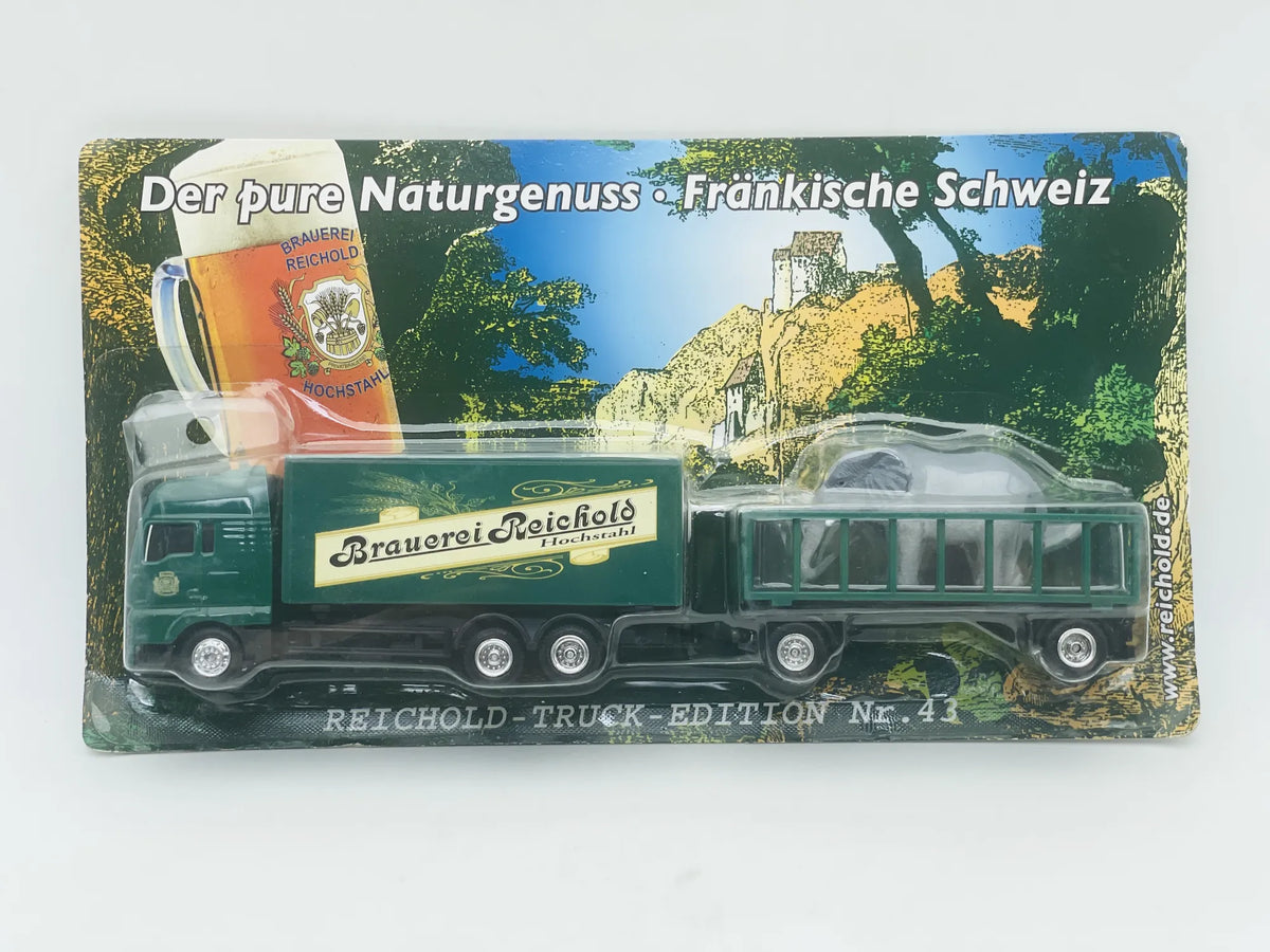 MAN TRUCK Przyczepa na Słonia Grell 1:87 Brauerei Reichold Blister Zielony – zdjęcie 7