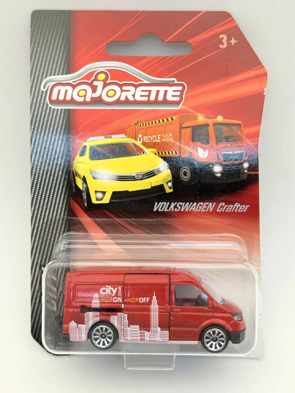VOLKSWAGEN CRAFTER City Tour Majorette Czerwony 1:64 – zdjęcie 9
