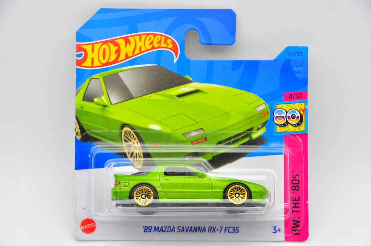 '89 MAZDA SAVANNA RX-7 FC3S Hot Wheels 2023 Zielony 1:64 – zdjęcie 9