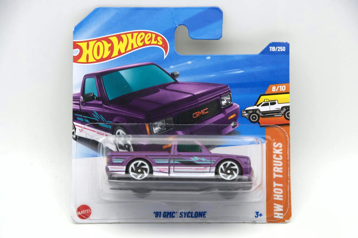 '91 GMC SYCLONE, Hot Wheels 2025, Resoraki, Die cast HYY60-N521 Fiolet 1:64 – zdjęcie 6