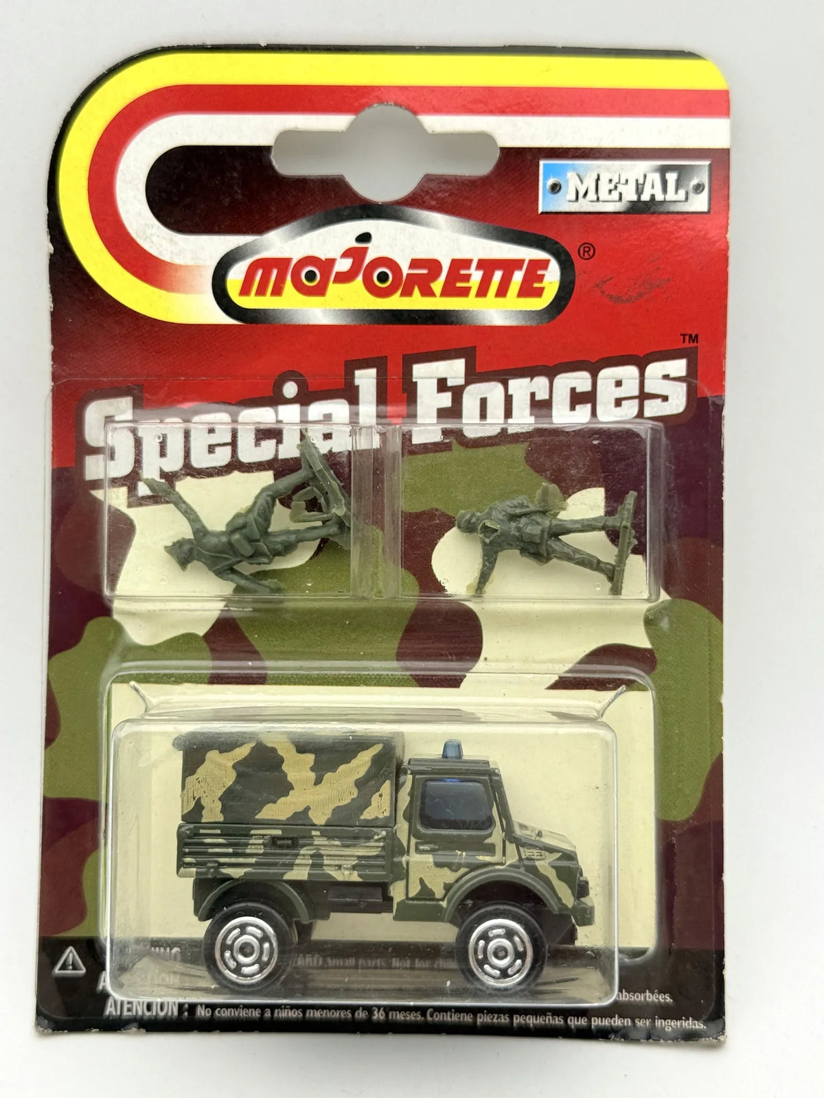 MERCEDES-BENZ UNIMOG Z ŻÓŁNIERZYKAMI Special Forces Majorette 1991 1:64 – zdjęcie 9