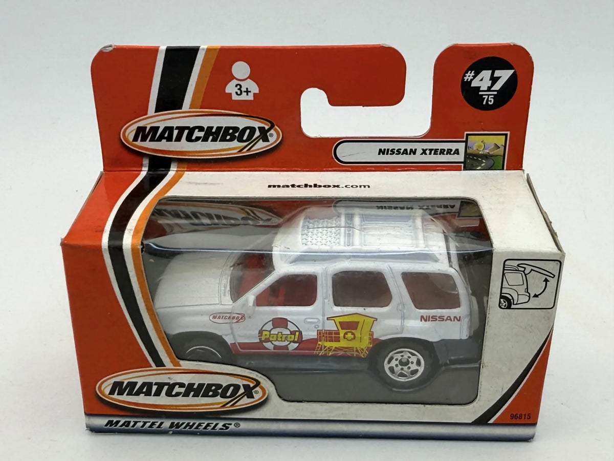 NISSAN XTERRA Surf Patrol Matchbox 2001 Biały 1:64 – zdjęcie 7