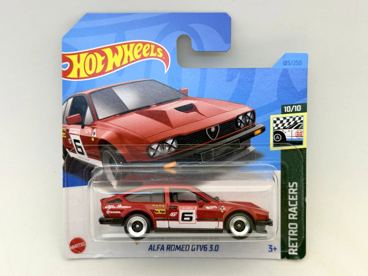ALFA ROMEO GTV6 3.0 Retro Racers Hot Wheels 2023 Czerwony 1:64 – zdjęcie 9