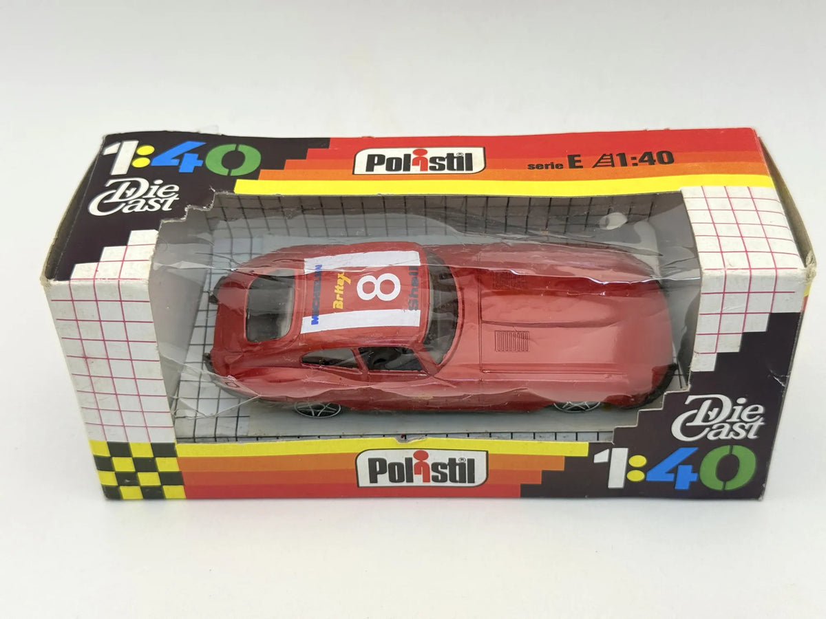 JAGUAR E-TYPE Serie 200 Polistil '70 Czerwony 1:40 Made in Italy – zdjęcie 7