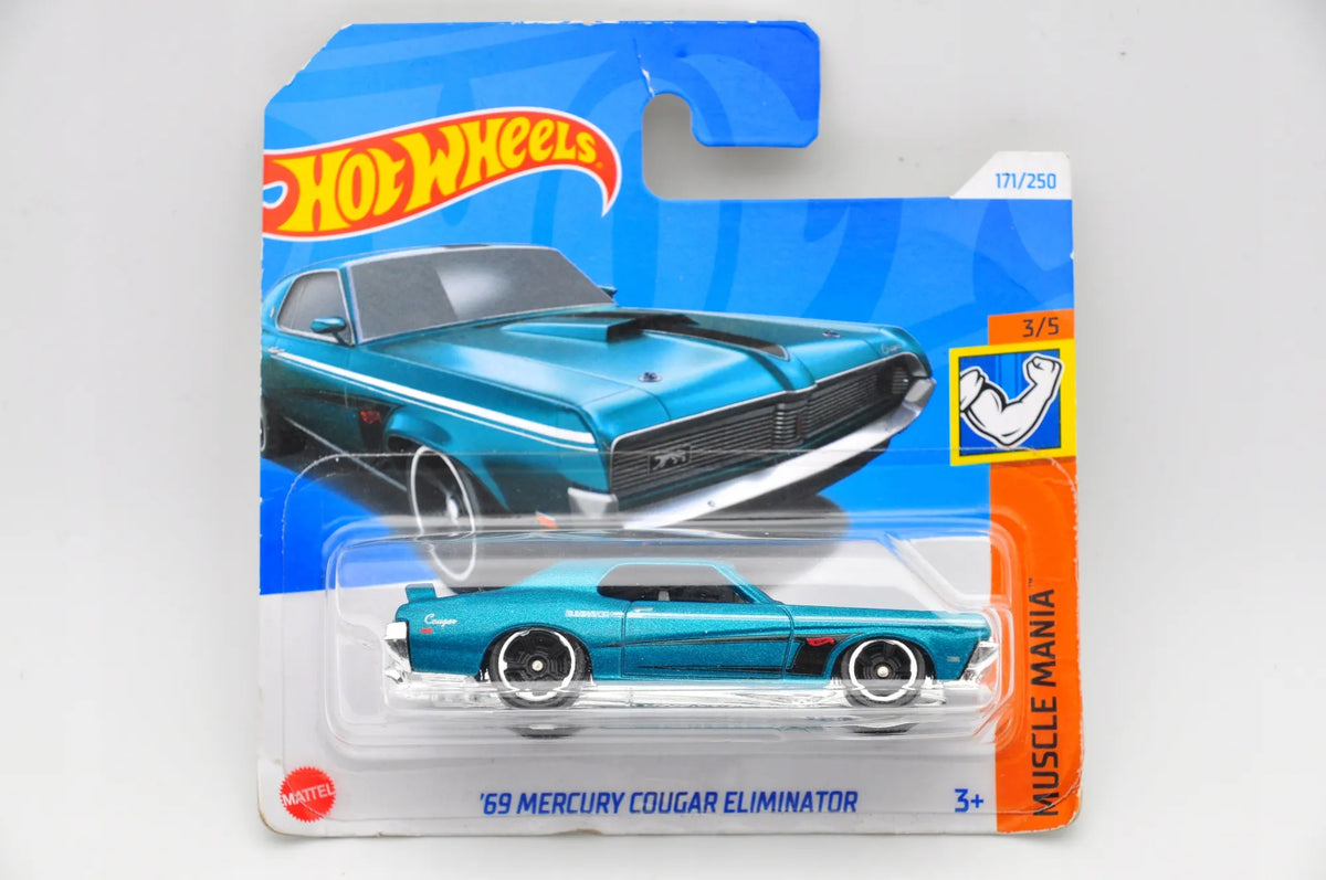 '69 MERCURY COUGAR ELIMINATOR Hot Wheels 2024 Niebieski 1:64 – zdjęcie 9