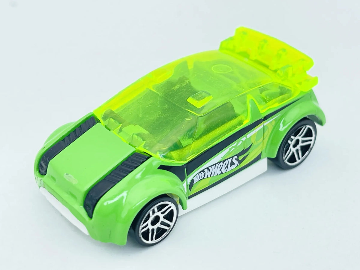 Super Gnat, Hot Wheels 2013, resoraki, die cast, jaskrawy zielony 1:64 – zdjęcie 9