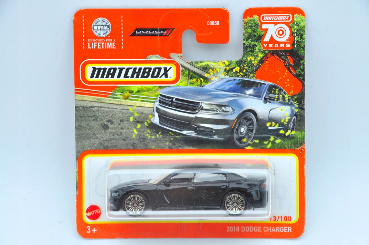 2018 DODGE CHARGER Matchbox 2022 Czarny 1:64 – zdjęcie 9