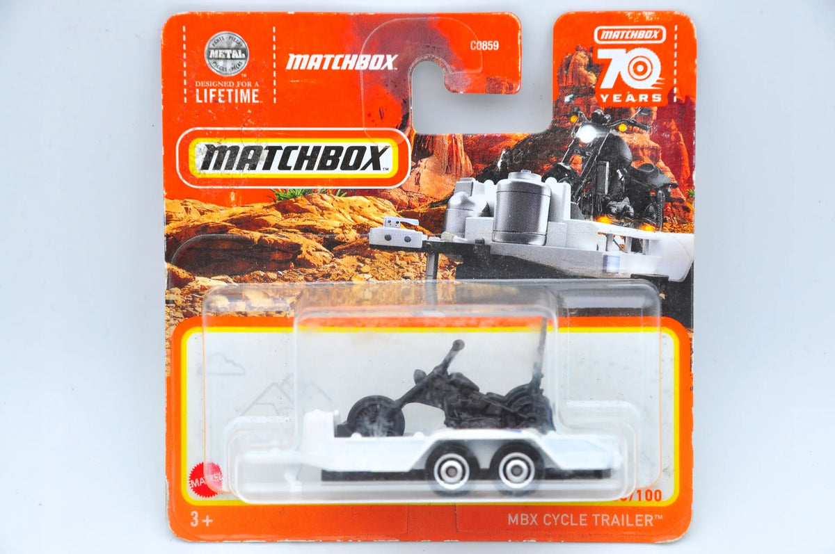Mbx Cycle Trailer Matchbox 2022 Biały 1:64 – zdjęcie 10