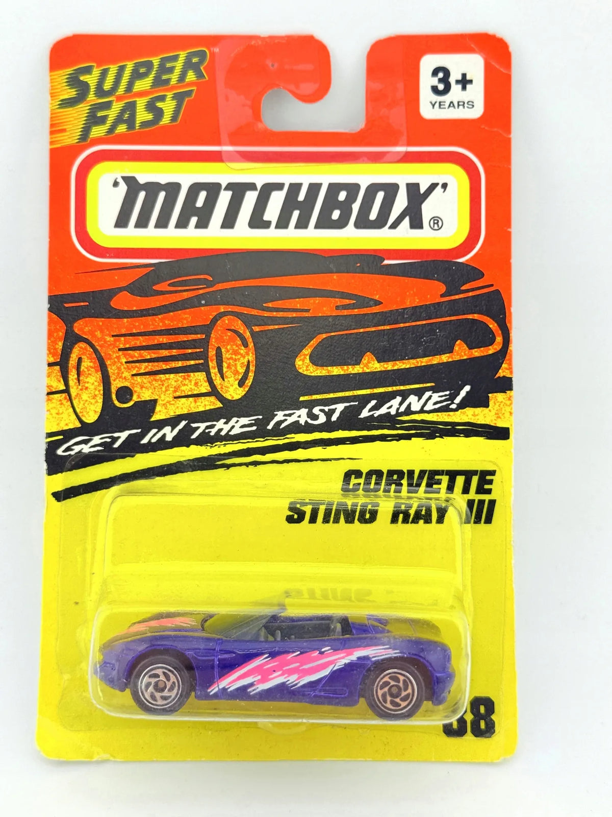 CORVETTE STING RAY III, Matchbox, Resoraki, Die cast #38, Niebieski, 1:64 – zdjęcie 8