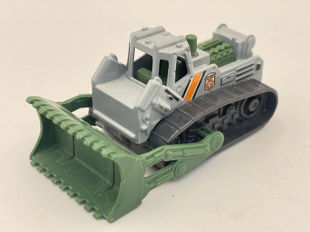 Bulldozer, Matchbox 2000, Resoraki, Die cast, Szary, 1:64 – zdjęcie 8