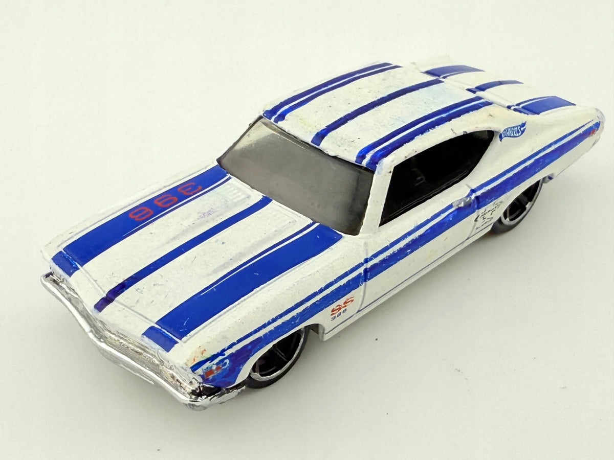 '69 CHEVELLE SS 396 TM GM, Hot Wheels 2007, Resoraki, Die cast, Biały, 1:64 – zdjęcie 9