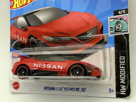 NISSAN LEAF NISMO RC_02 HW Modified Hot Wheels 2023 Czerwony 1:64 – zdjęcie 2