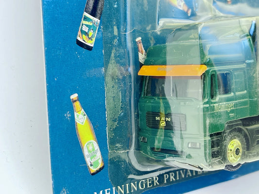 MAN TRUCK Grell 1:87 Zielony Blister Reklama Meininger Privatbrauerei – zdjęcie 2