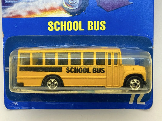 SCHOOL BUS 75 Collection Series 5 Hot Wheels 1990 Żółty 1:64 Blue Card – zdjęcie 2