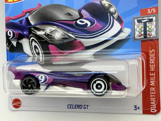 CELERO GT Quarter Mile Heroes Hot Wheels 2024 Fioletowy 1:64 – zdjęcie 2
