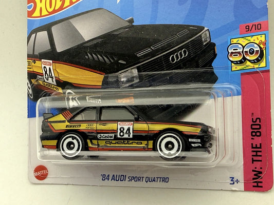 '84 Audi Sport Quattro HW: THE '80s Hot Wheels 2023 Czarny 1:64 – zdjęcie 2