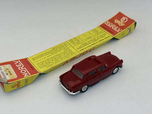Peugeot 404 Les Miniatures De Norev '80 Czerwony 1:43 Made in France – zdjęcie 2