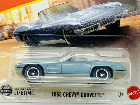 1963 Chevy Corvette Matchbox 2024 Superfast 1:64 Blister Niebieski – zdjęcie 2
