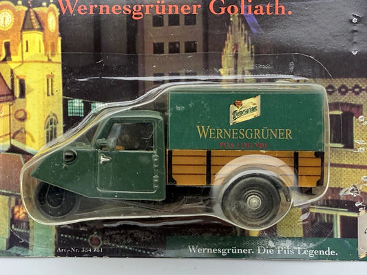 Goliath Hümmer 1:87 Ciężarówka Promocyjna Wernesgrüner Blister Zielony – zdjęcie 2