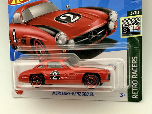 MERCEDES-BENZ 300 SL Retro Racers Hot Wheels 2023 Czerwony 1:64 – zdjęcie 2