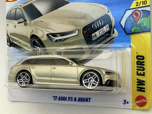 '17 Audi Rs 6 Avant HW EURO Hot Wheels 2026 Beżowy 1:64 – zdjęcie 2