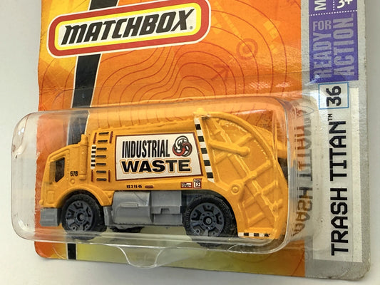 TRASH TITAN (GARBAGE KING) Mbx Metal Matchbox 2006 Żółty 1:64 – zdjęcie 2