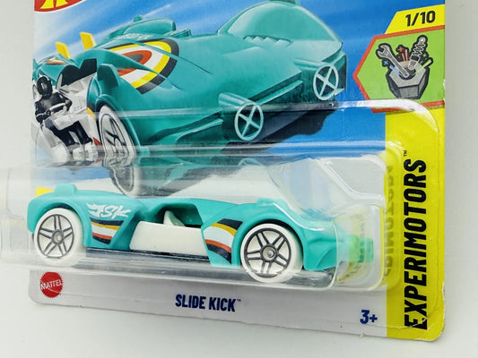 Slide Kick Hot Wheels 2025 Experimentators 1:64 52 Blister Turkusowy – zdjęcie 2
