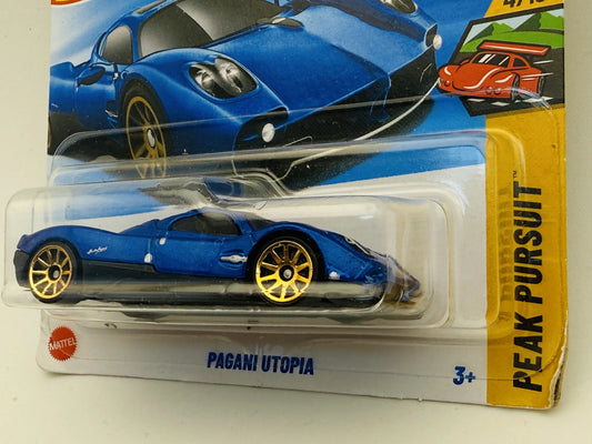 Pagani Utopia Hot Wheels 2025 Peak Pursuit 1:64 Blister Niebieski – zdjęcie 2