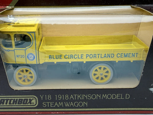 1918 ATKINSON MODEL D STEAM WAGON Matchbox 1984 Żółty 1:43 Made in England – zdjęcie 2