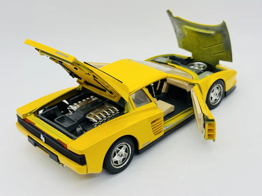 Ferrari Testarossa Bburago 1984 1:18 Made in Italy Luzak Żółty – zdjęcie 2