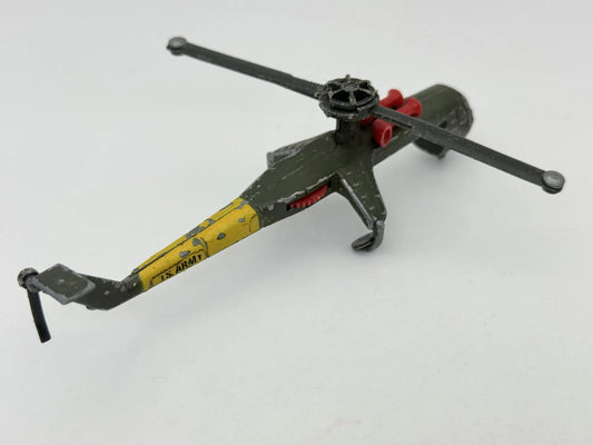ARMY HELICOPTER Sikorsky Skycrane, Corgi 1970, Die cast, Oliwkowy, Resoraki – zdjęcie 2