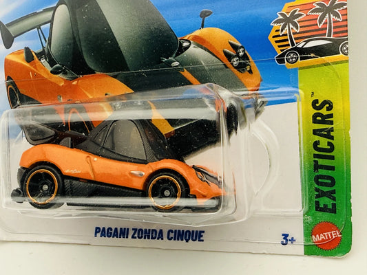 Pagani Zonda Cinque Hot Wheels 2026 EXOTICARS 1:64 Blister Pomarańczowy – zdjęcie 2